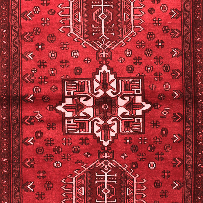 Machine Washable Persian Red Traditional Rug, wshtr1107red