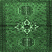 Square Persian Emerald Green Traditional Rug, tr1107emgrn