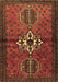 Machine Washable Persian Brown Traditional Rug, wshtr1107brn