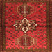 Serging Thickness of Persian Orange Traditional Rug, tr1107org