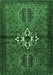 Machine Washable Persian Emerald Green Traditional Area Rugs, wshtr1107emgrn