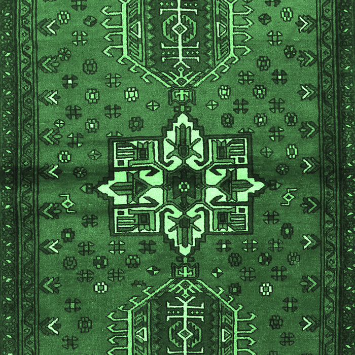 Machine Washable Persian Emerald Green Traditional Area Rugs, wshtr1107emgrn