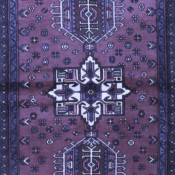 Machine Washable Persian Blue Traditional Rug, wshtr1107blu