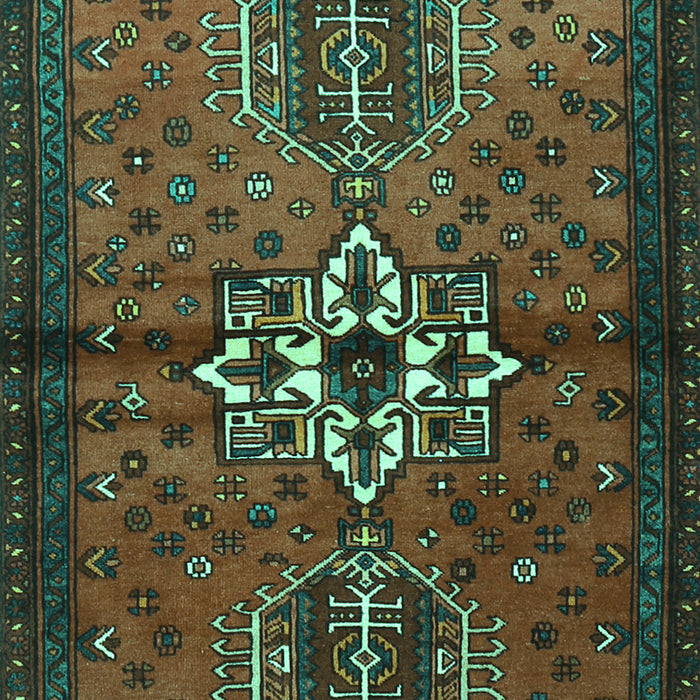 Machine Washable Persian Turquoise Traditional Area Rugs, wshtr1107turq