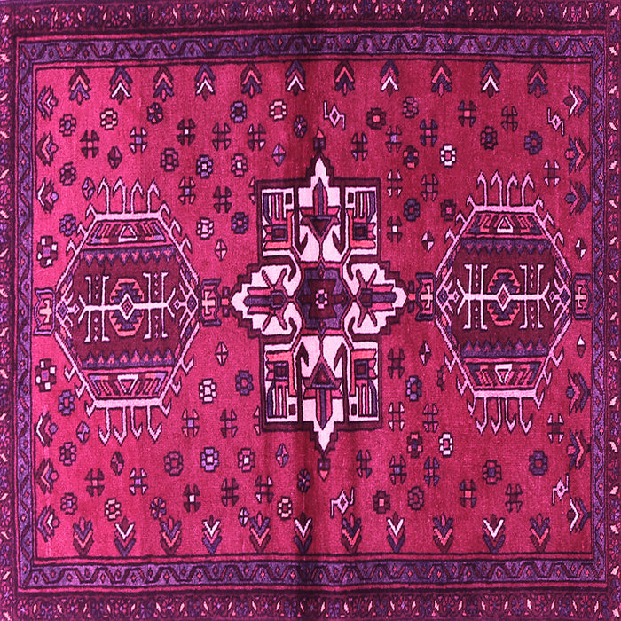 Square Machine Washable Persian Pink Traditional Rug, wshtr1107pnk