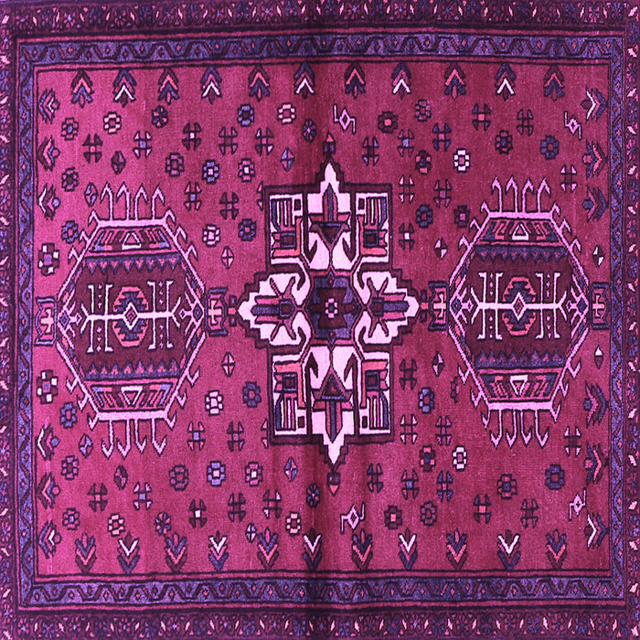Square Persian Purple Traditional Rug, tr1107pur