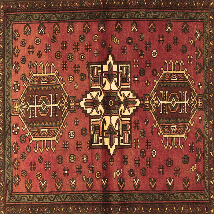 Square Machine Washable Persian Brown Traditional Rug, wshtr1107brn