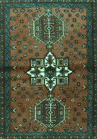 Persian Turquoise Traditional Rug, tr1107turq