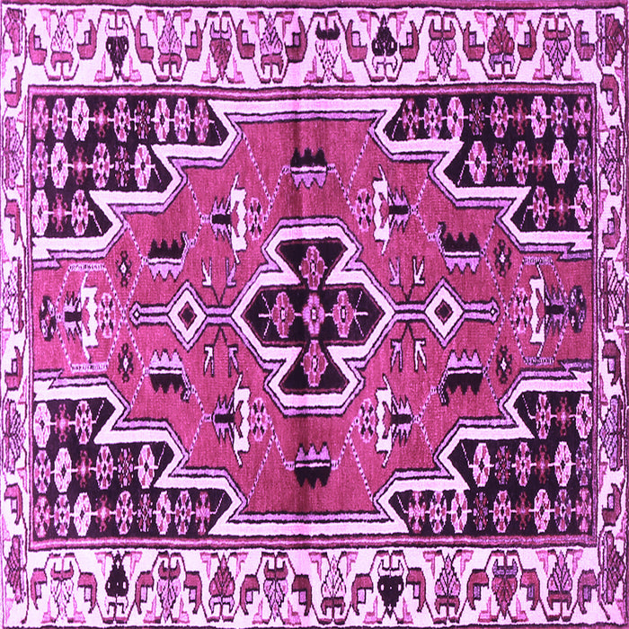 Square Persian Purple Traditional Rug, tr1108pur