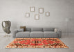 Machine Washable Persian Orange Traditional Area Rugs in a Living Room, wshtr1108org