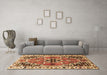 Machine Washable Persian Brown Traditional Rug in a Living Room,, wshtr1108brn