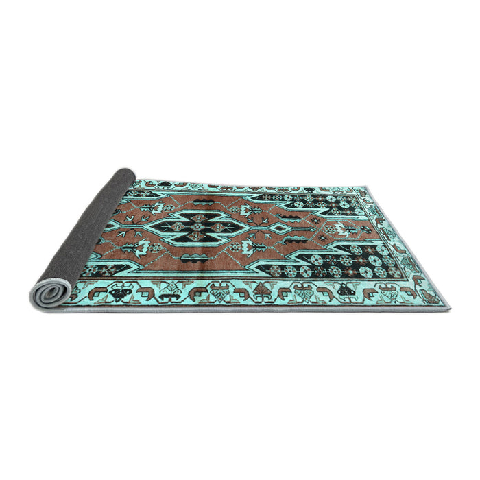 Sideview of Persian Light Blue Traditional Rug, tr1108lblu