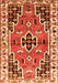 Serging Thickness of Machine Washable Persian Orange Traditional Area Rugs, wshtr1108org