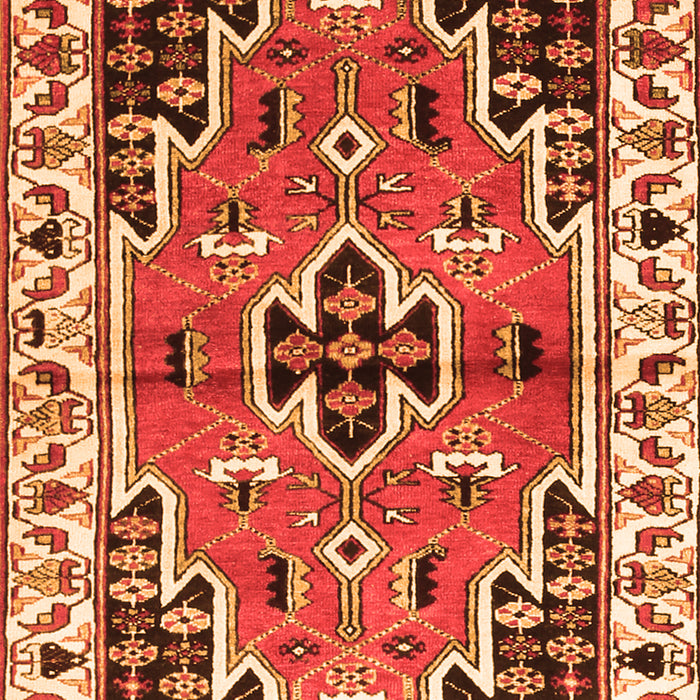 Serging Thickness of Machine Washable Persian Orange Traditional Area Rugs, wshtr1108org
