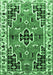 Machine Washable Persian Emerald Green Traditional Area Rugs, wshtr1108emgrn