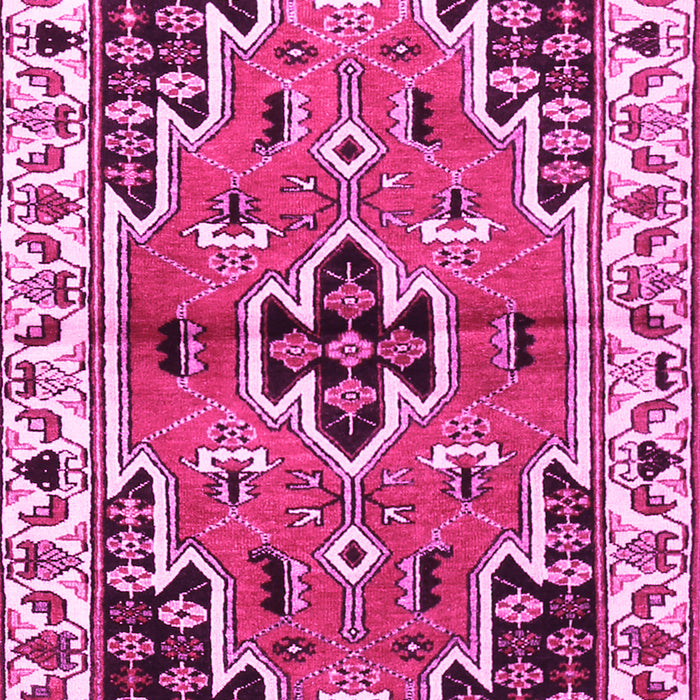 Machine Washable Persian Pink Traditional Rug, wshtr1108pnk