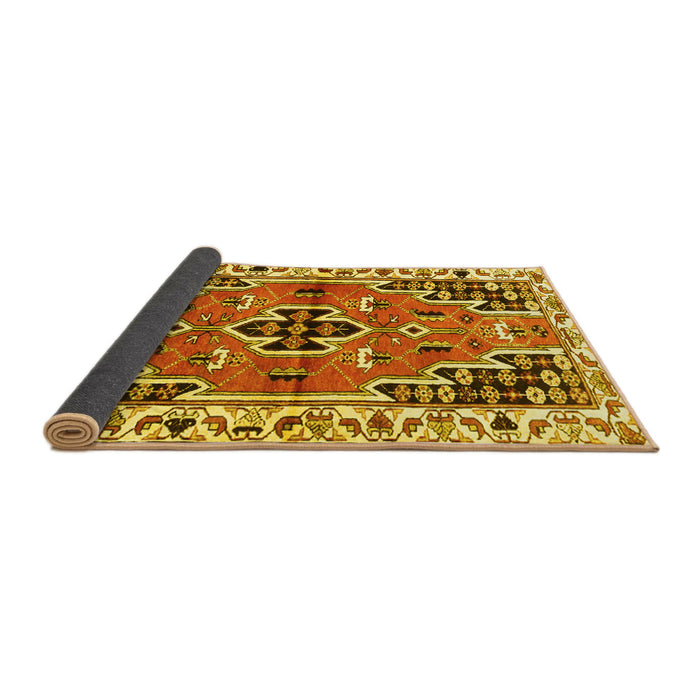 Sideview of Persian Yellow Traditional Rug, tr1108yw
