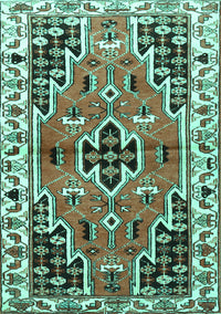 Persian Turquoise Traditional Rug, tr1108turq