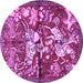 Round Machine Washable Animal Purple Traditional Area Rugs, wshtr1109pur