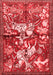 Animal Red Traditional Area Rugs