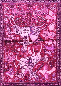 Animal Pink Traditional Rug, tr1109pnk