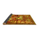 Sideview of Animal Yellow Traditional Rug, tr1109yw