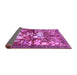 Sideview of Animal Purple Traditional Rug, tr1109pur