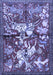 Animal Blue Traditional Rug, tr1109blu