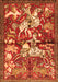 Animal Orange Traditional Rug, tr1109org