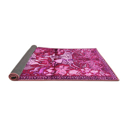 Sideview of Animal Pink Traditional Rug, tr1109pnk