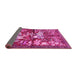 Sideview of Animal Pink Traditional Rug, tr1109pnk