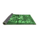 Sideview of Animal Emerald Green Traditional Rug, tr1109emgrn