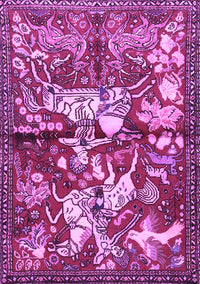 Animal Purple Traditional Rug, tr1109pur