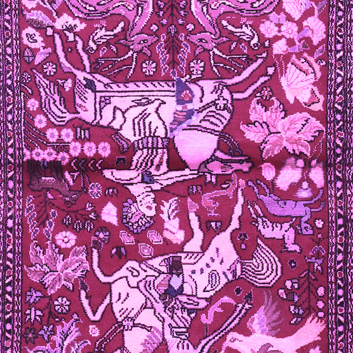 Animal Purple Traditional Rug, tr1109pur