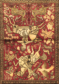 Animal Brown Traditional Rug, tr1109brn