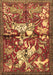 Animal Brown Traditional Rug, tr1109brn