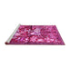 Sideview of Machine Washable Animal Pink Traditional Rug, wshtr1109pnk