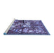 Sideview of Machine Washable Animal Blue Traditional Rug, wshtr1109blu