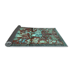 Sideview of Animal Light Blue Traditional Rug, tr1109lblu