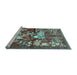 Sideview of Machine Washable Animal Light Blue Traditional Rug, wshtr1109lblu