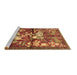 Sideview of Machine Washable Animal Brown Traditional Rug, wshtr1109brn