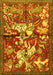 Animal Yellow Traditional Rug, tr1109yw