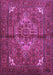 Machine Washable Persian Purple Traditional Area Rugs, wshtr110pur