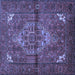 Square Persian Blue Traditional Rug, tr110blu