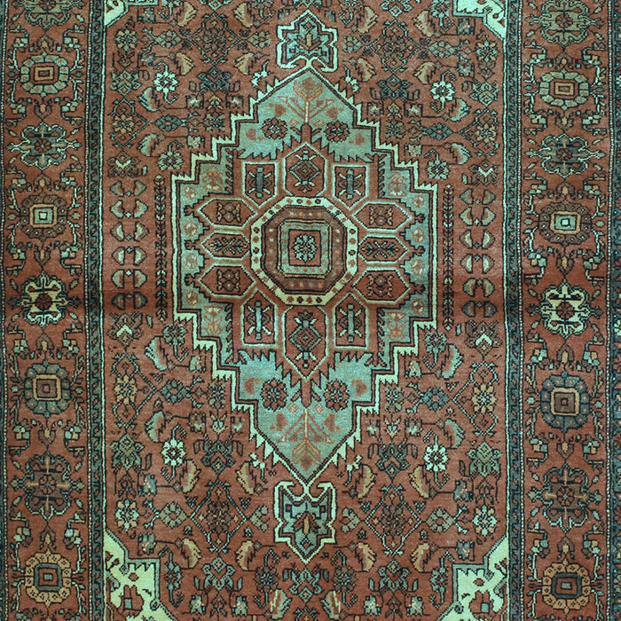 Machine Washable Persian Light Blue Traditional Rug, wshtr110lblu