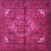 Square Persian Pink Traditional Rug, tr110pnk