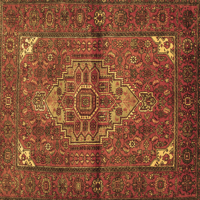 Square Machine Washable Persian Brown Traditional Rug, wshtr110brn