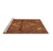 Sideview of Machine Washable Persian Brown Traditional Rug, wshtr110brn