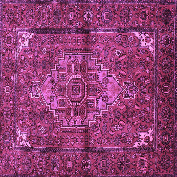 Square Machine Washable Persian Purple Traditional Area Rugs, wshtr110pur
