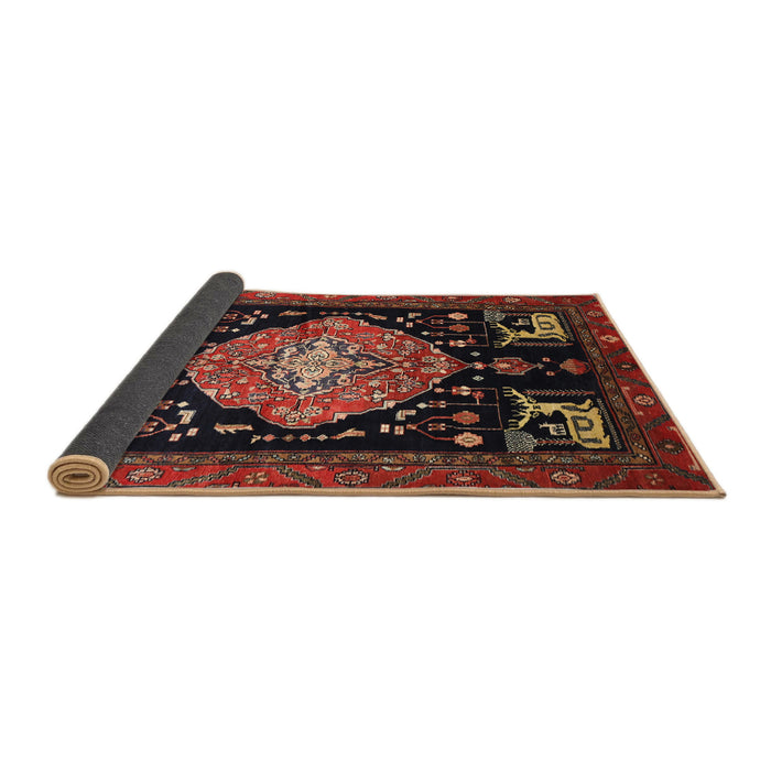 Sideview of Traditional Sienna Brown Animal Rug, tr1110